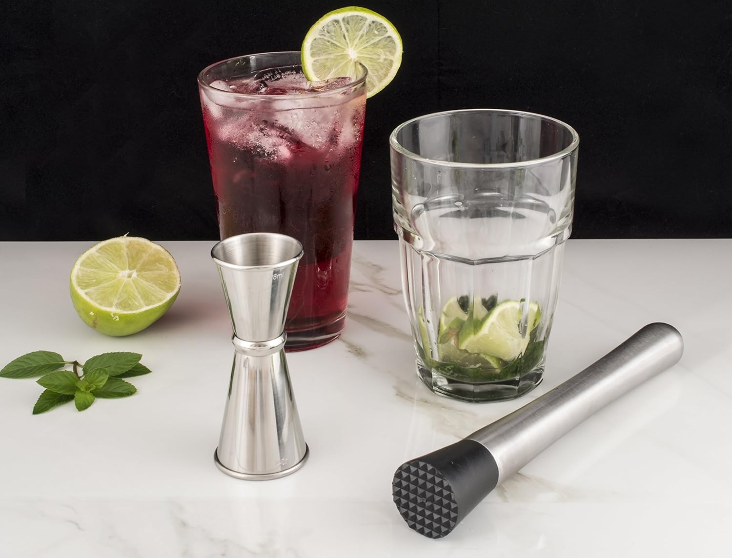 HIC Kitchen Bar Muddler, Stainless Steel, BPA Free Steel