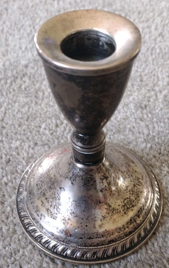 Duchin Creation Sterling Silver Weighted Candlestick Height 4 1/5" width 3.25"