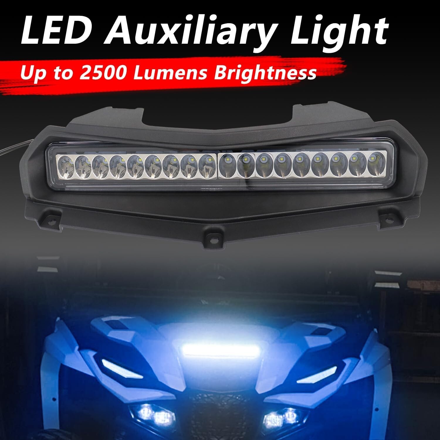 LED Hood Panel Scoop Light for 2021-2024 Yamaha Wolverine RMAX2 & RMAX4 1000