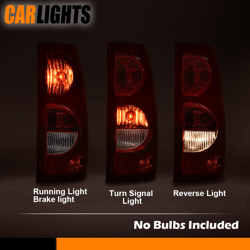 2PCS Tail Lights Fit For 2003-2006 Chevy Silverado 1500 2500 3500 HD Brake Lamp