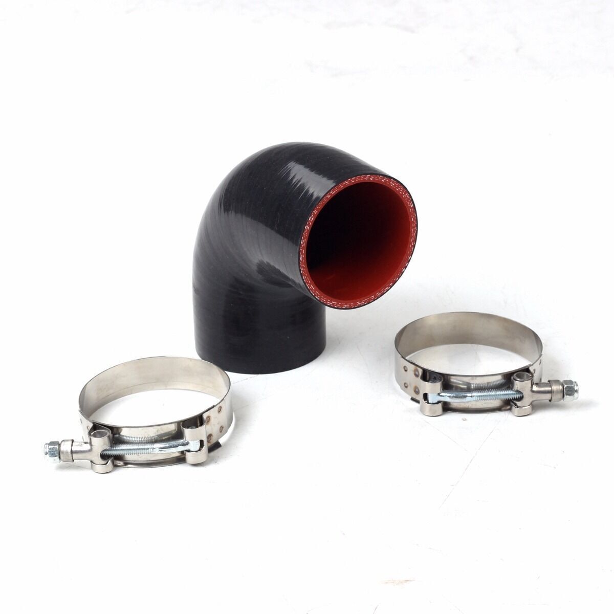 90 Degree Elbow Silicone Hose/Intake/Intercooler Pipe Turbo Coupler + Clamps