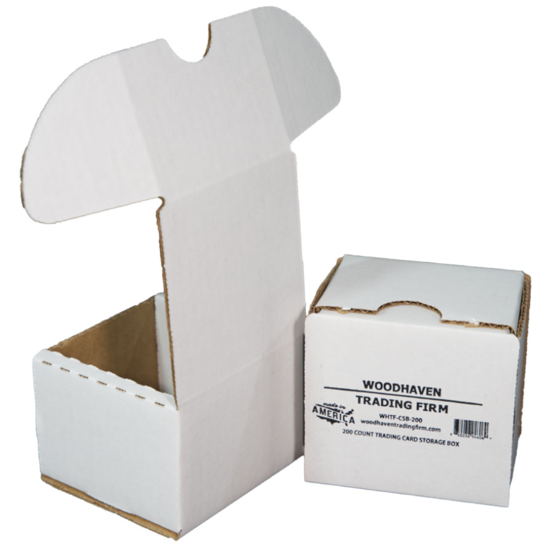 50-Pack • 200-count Trading/Gaming Card Storage Box • Woodhaven Trading Firm