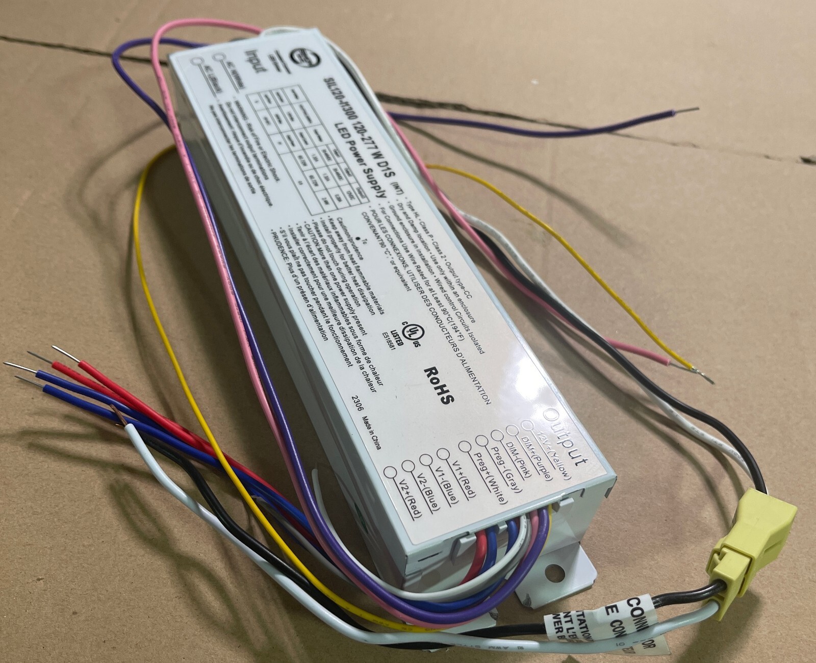 1-PC SIMON QUIC SIL120-I1300 120-277 W D1S 150W LED DRIVER POWER SUPPLY DIM