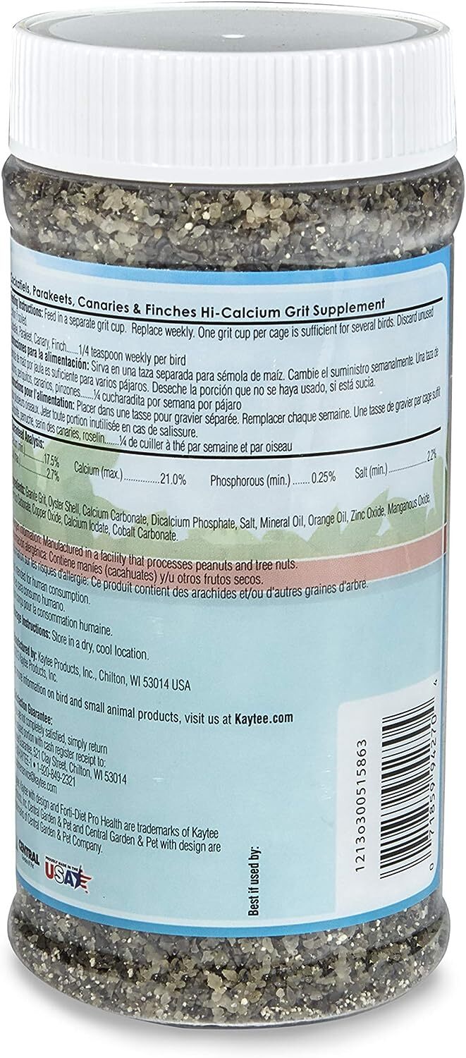 Kaytee Hi-Calcium Grit 21 oz Digestive Health Supplement for Small Birds