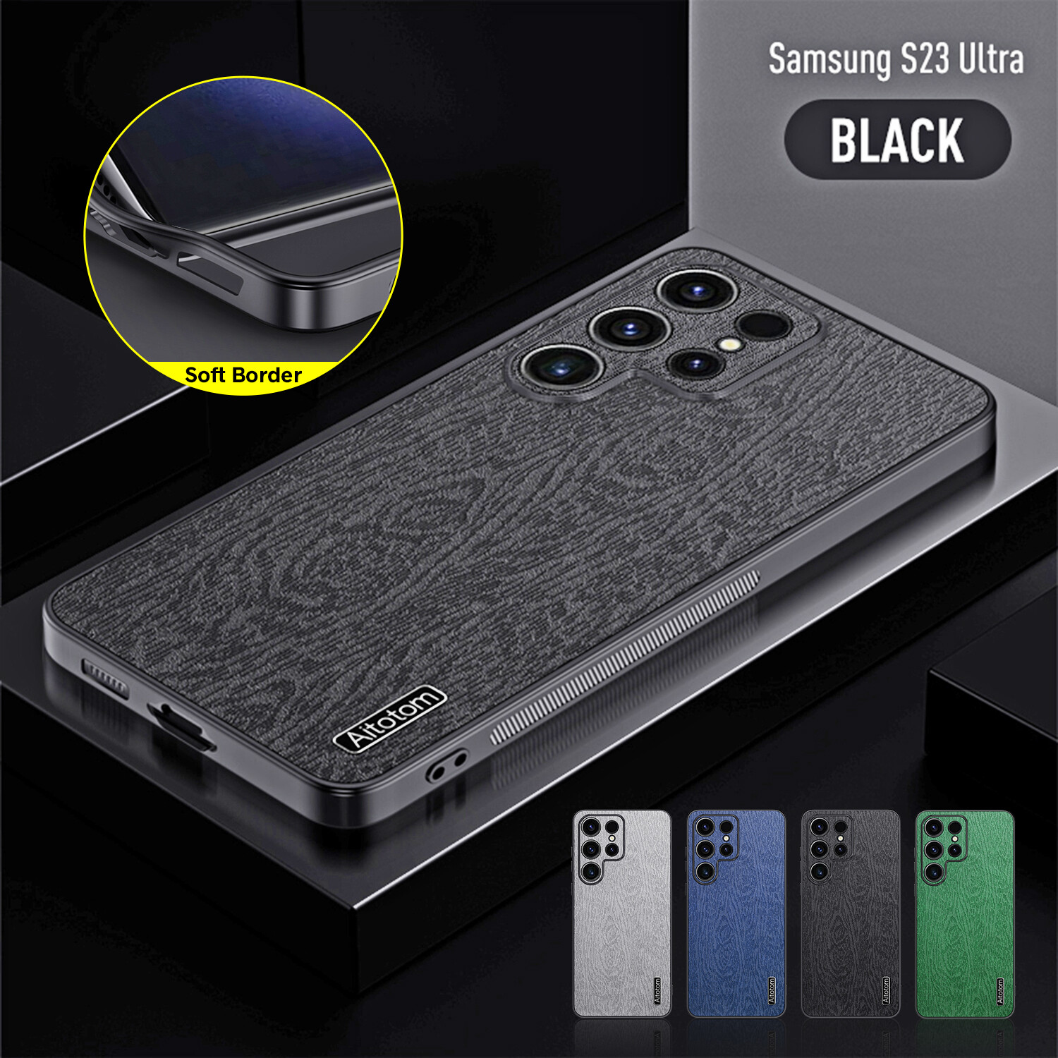 Leather Case For Samsung Galaxy Note 20 S21 S22 S23 FE Shockproof Back Cover