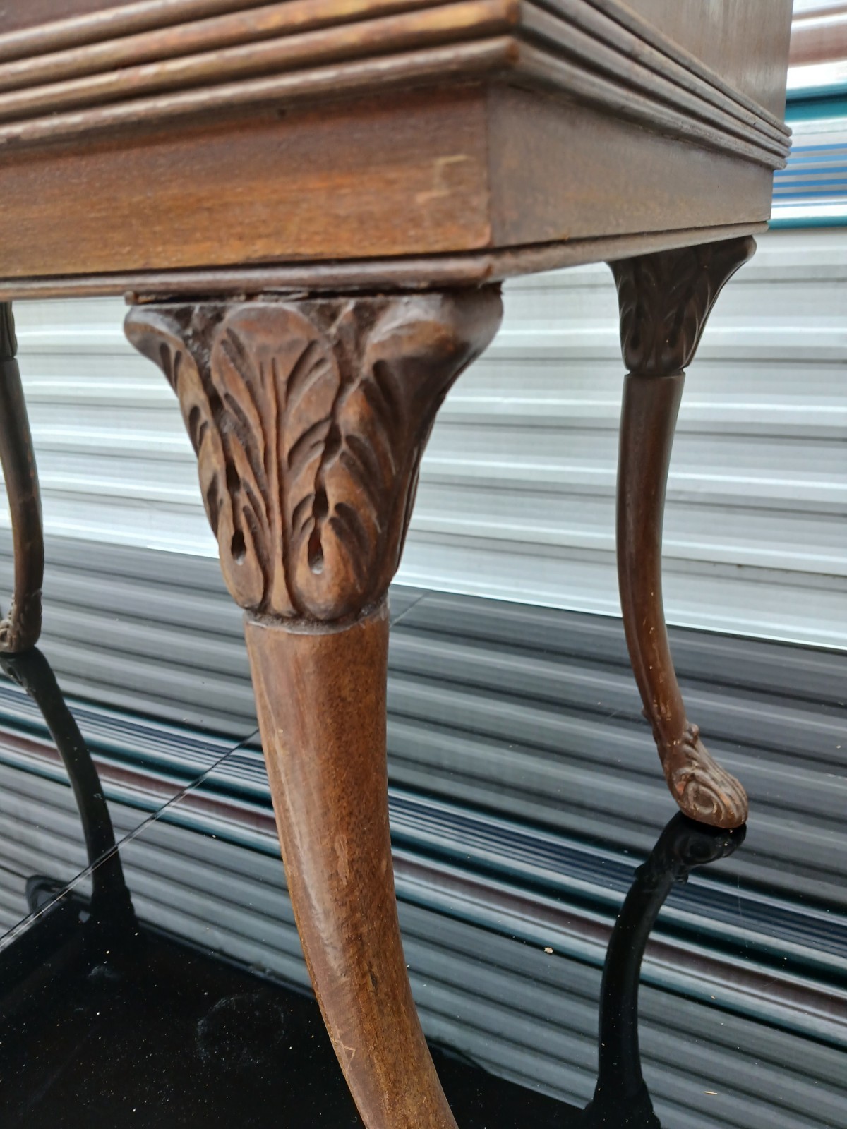 Vintage Townsend Grand Rapids French Provincial Leather Top