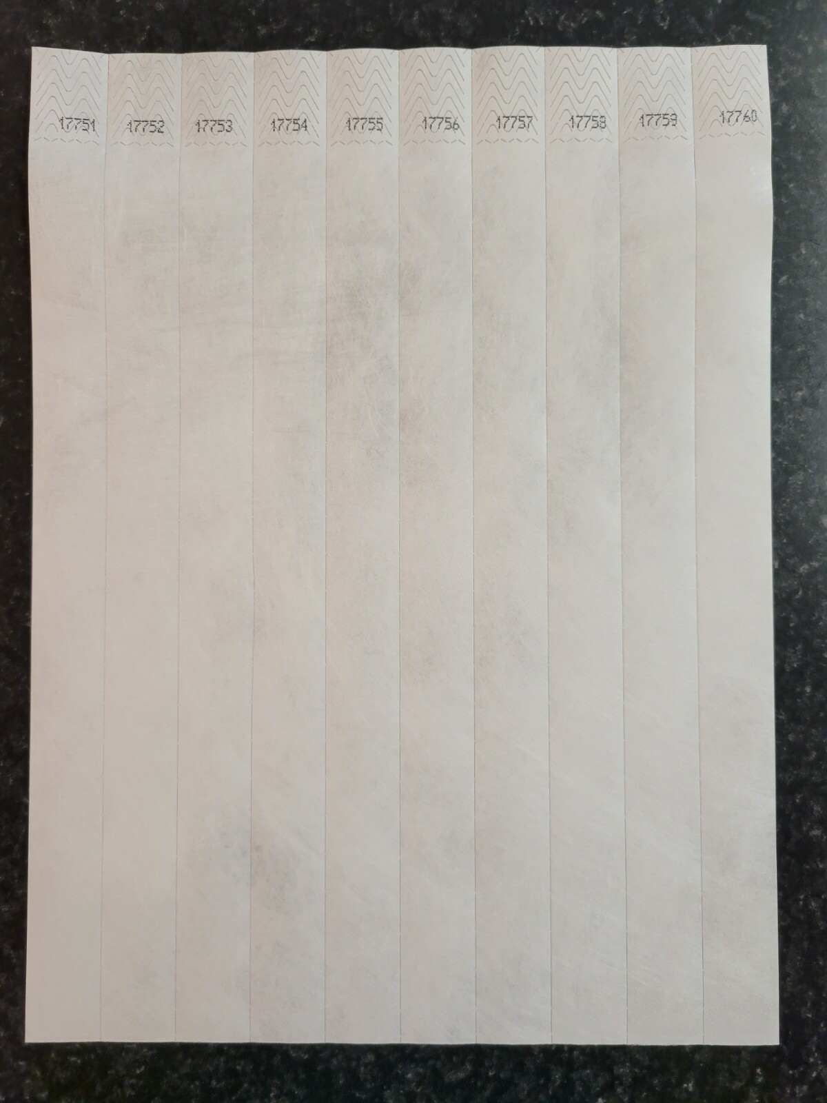 100 3/4" WHITE TYVEK WRISTBANDS, WRISTBANDS FOR EVENTS, PAPER WRISTBANDS