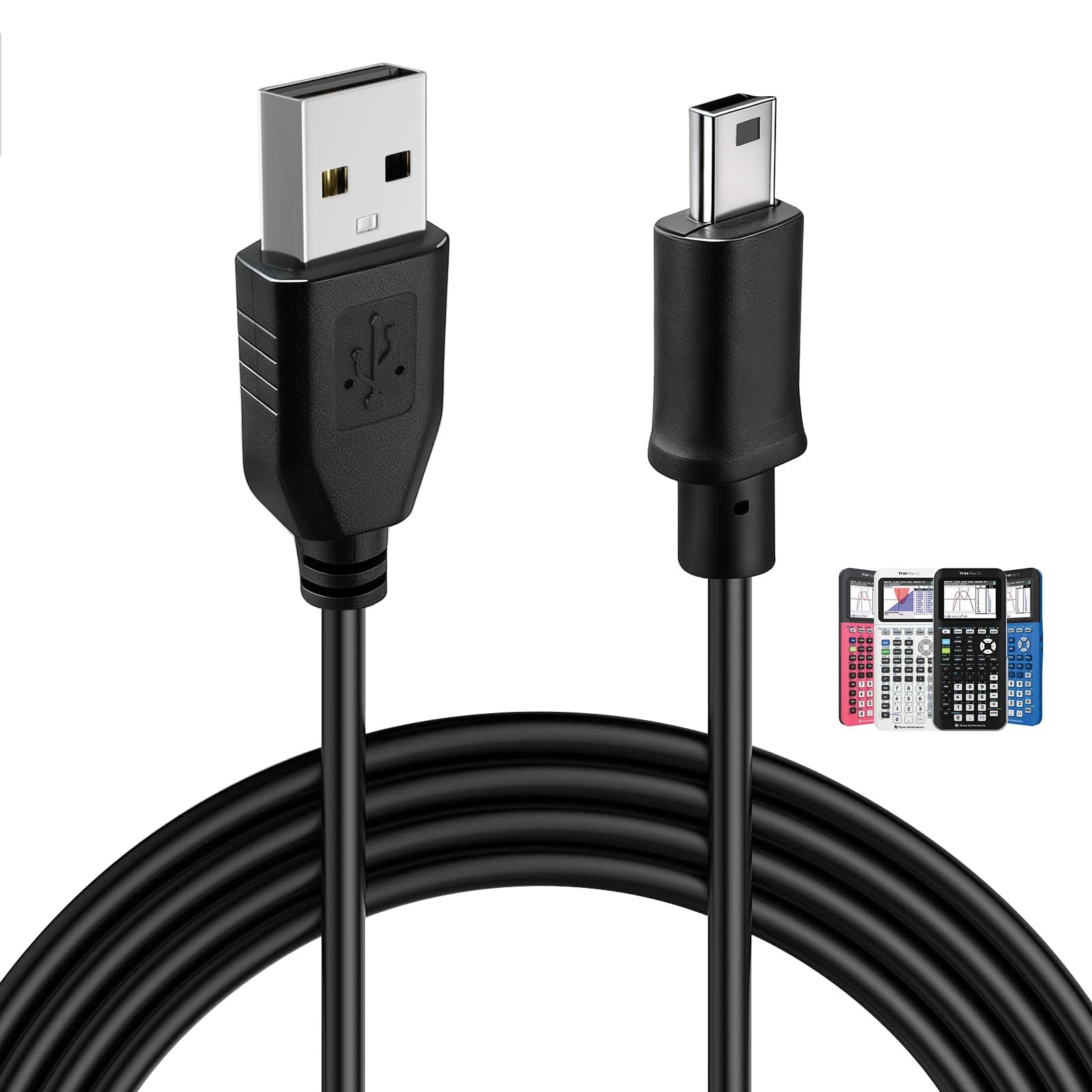 Ti-84 Plus ce Charger, ti84 Charger Cable for Texas Instruments Black