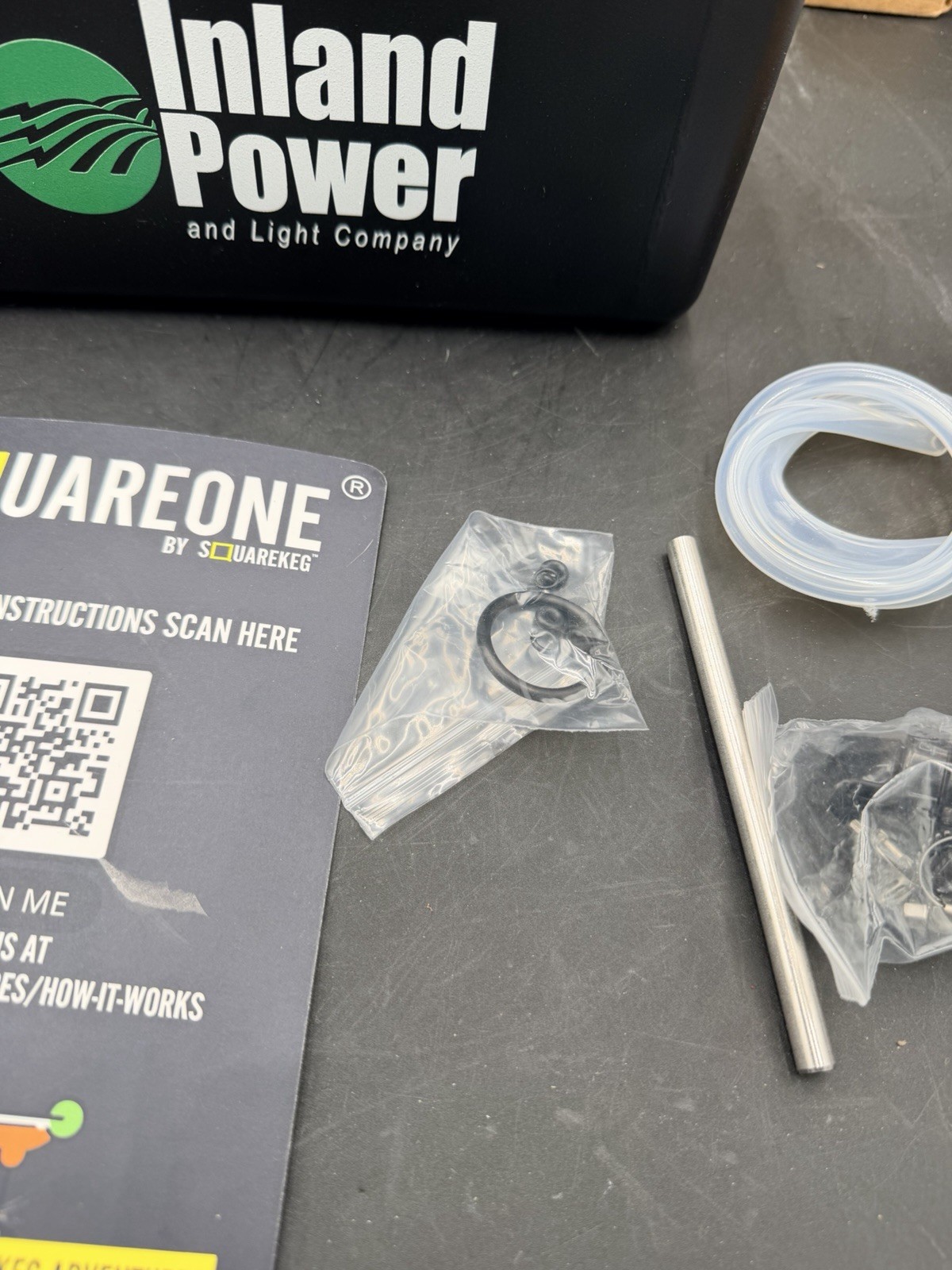 Square One (SquareKeg) Mini Keg Stainless Steel Keg Tap Complete System Black