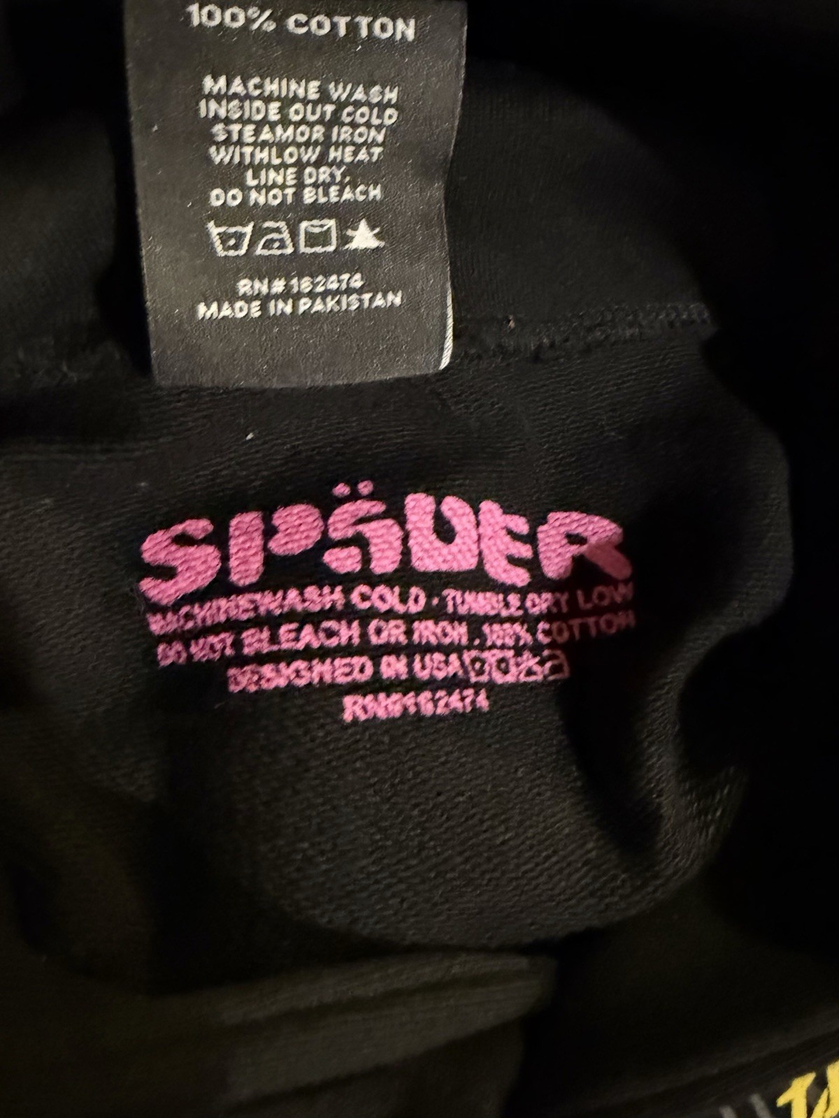 black pink spider hoodie medium