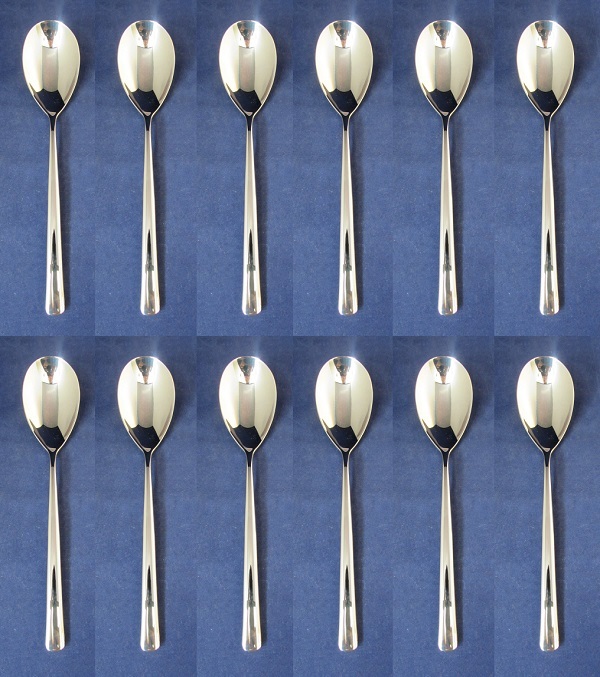 SET OF TWELVE - Wedgwood Stainless Flatware QUANTUM Serving Spoons - FOODSERVICE