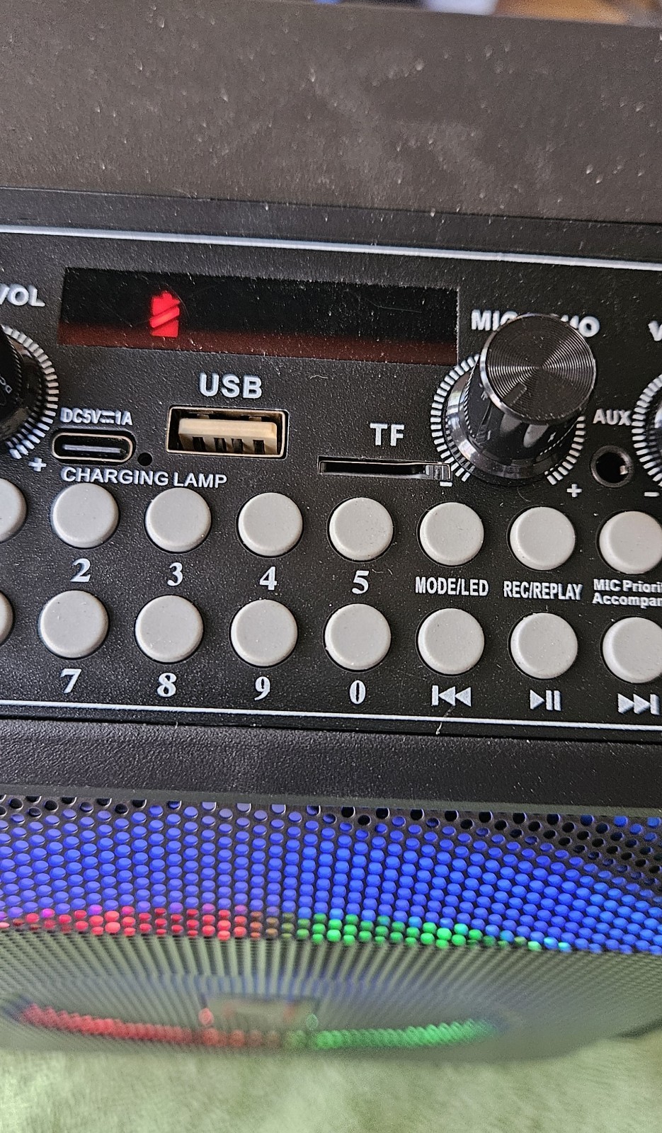 JYX T17T Karaoke Machine Bluetooth 2 Mics Subwoofer Volume Controls Portable