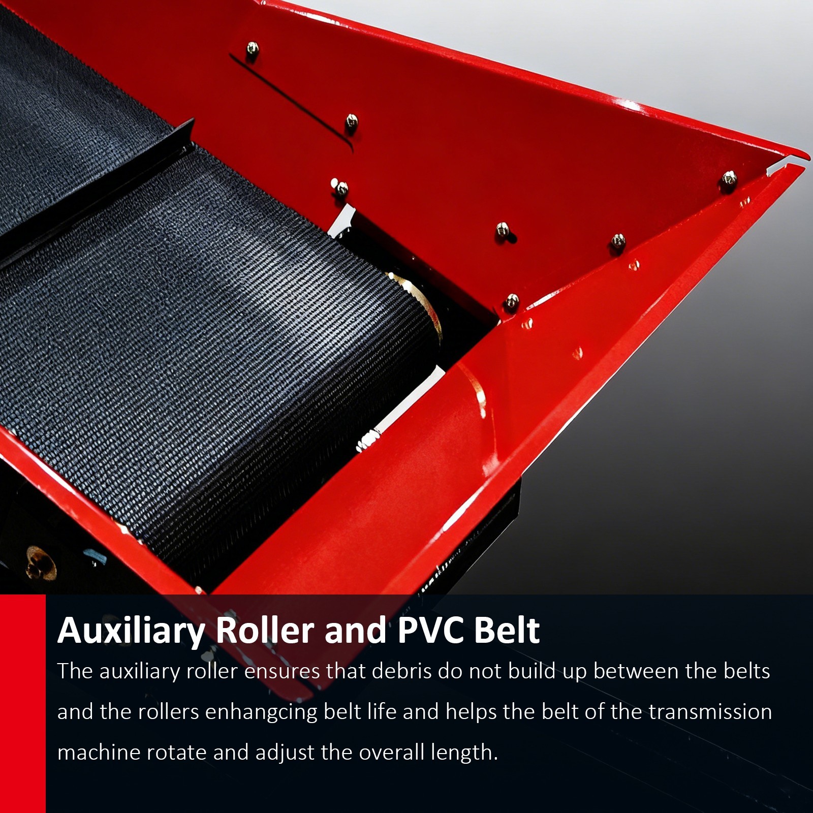 12" Firewood Conveyor 6.5HP Gas Powered 118in Lift Height Belt Log Elevator