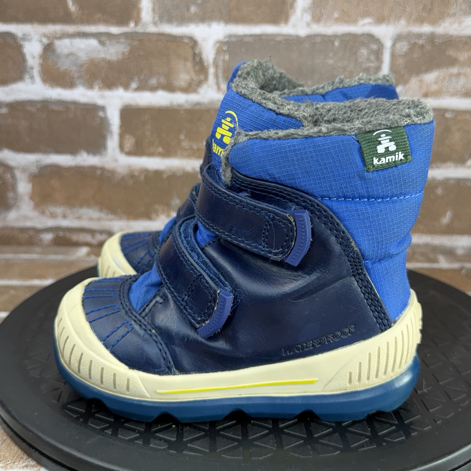 Kamik Parker Waterproof Winter Snow Boots Blue Boys Toddler Size 8