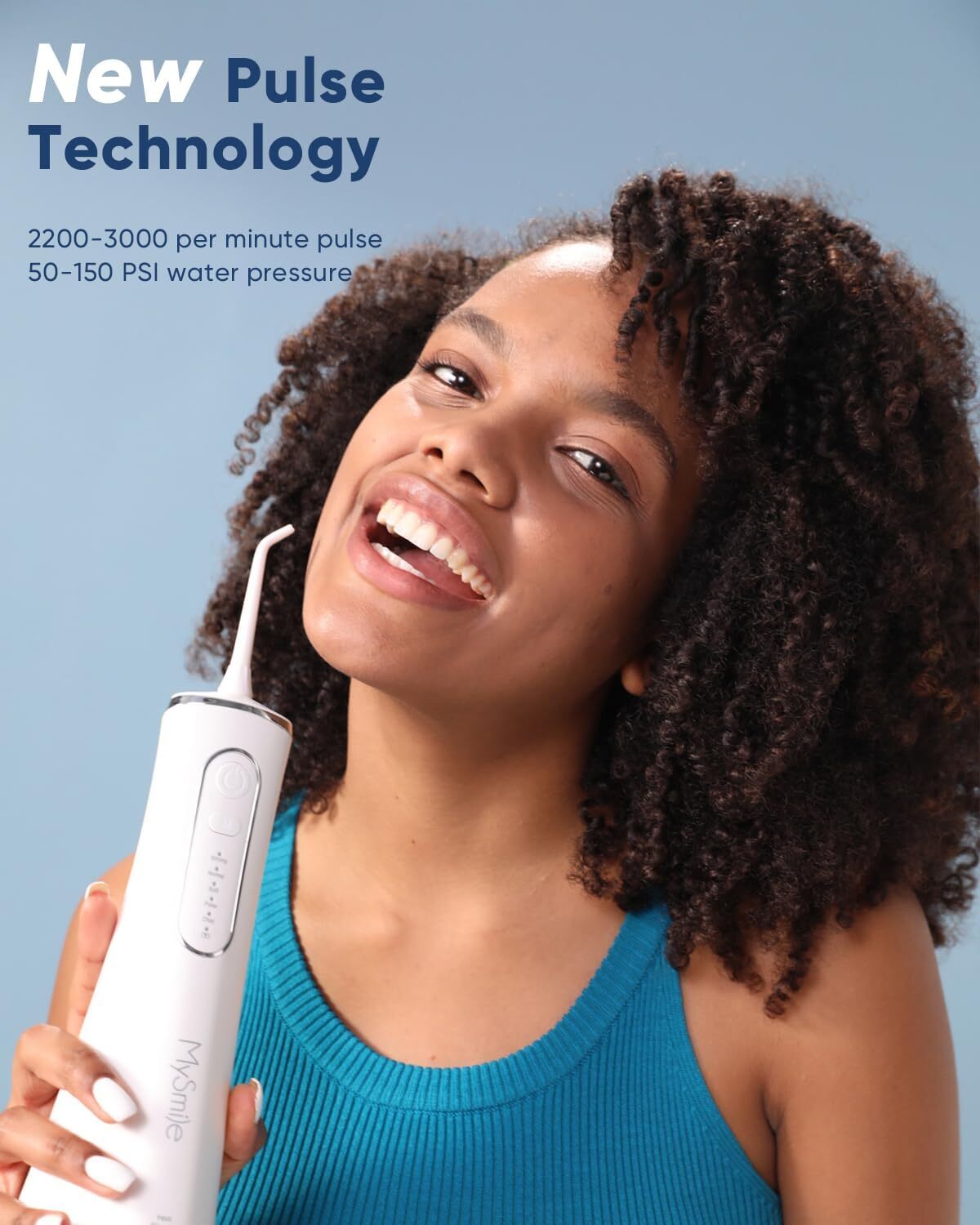 MySmile LP211 Cordless Water Dental Flosser Oral Irrigator 5 Modes 8Tips