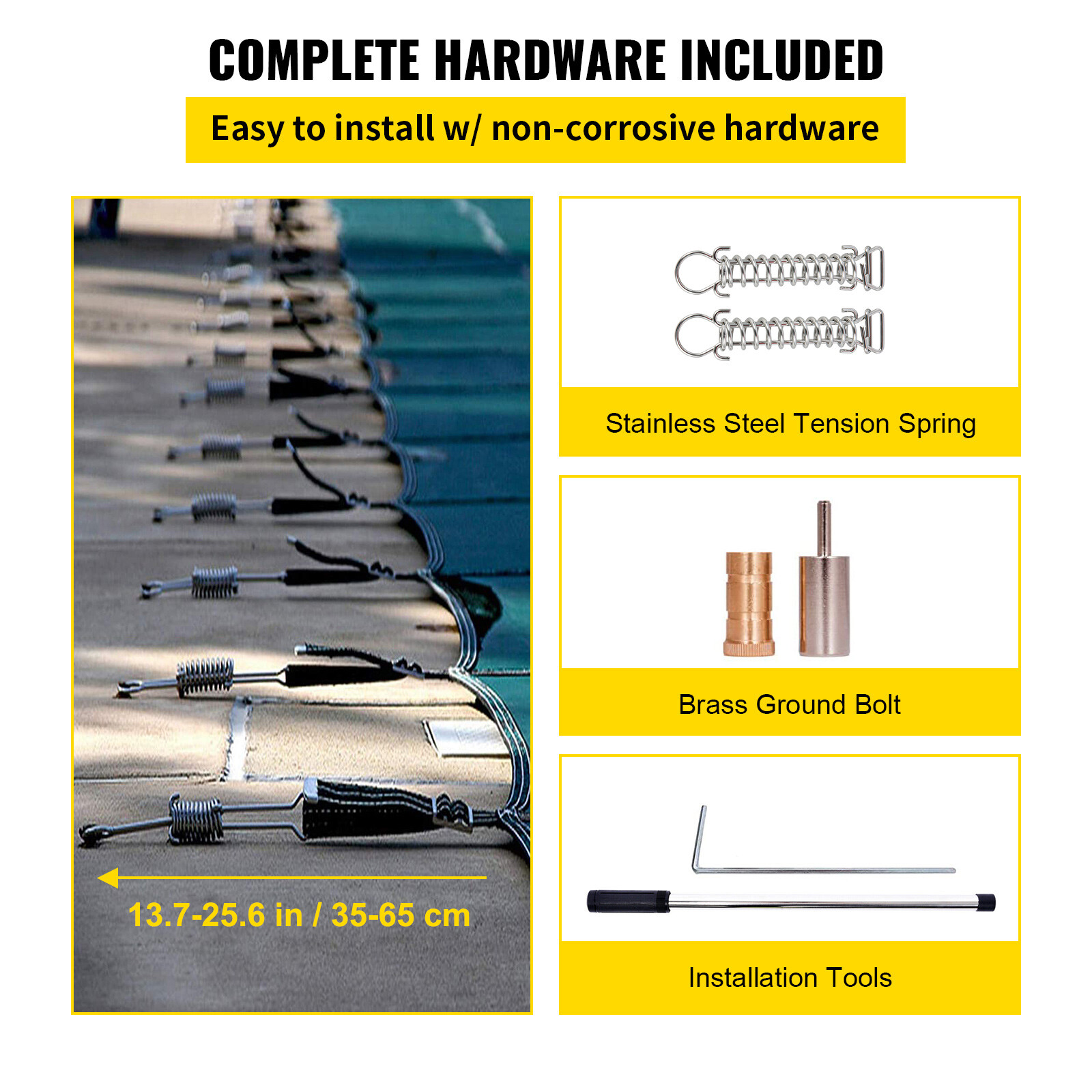 VEVOR 20x38 ft Pool Safety Cover Rectangular Inground Swimming Pool Winter Cover