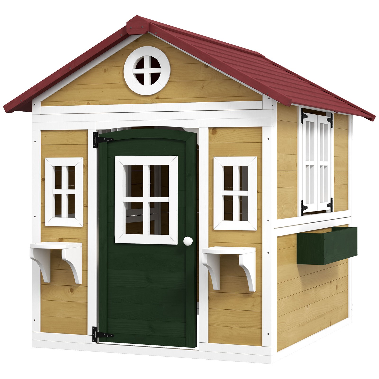 Playhouse for Kids with Doors, Windows, Planter Pots and Boxes