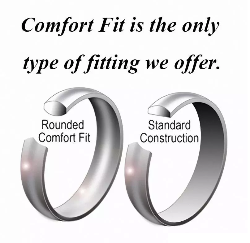 Tungsten Carbide Silver Color Wedding Band Mens Womens Engagement Bridal Ring