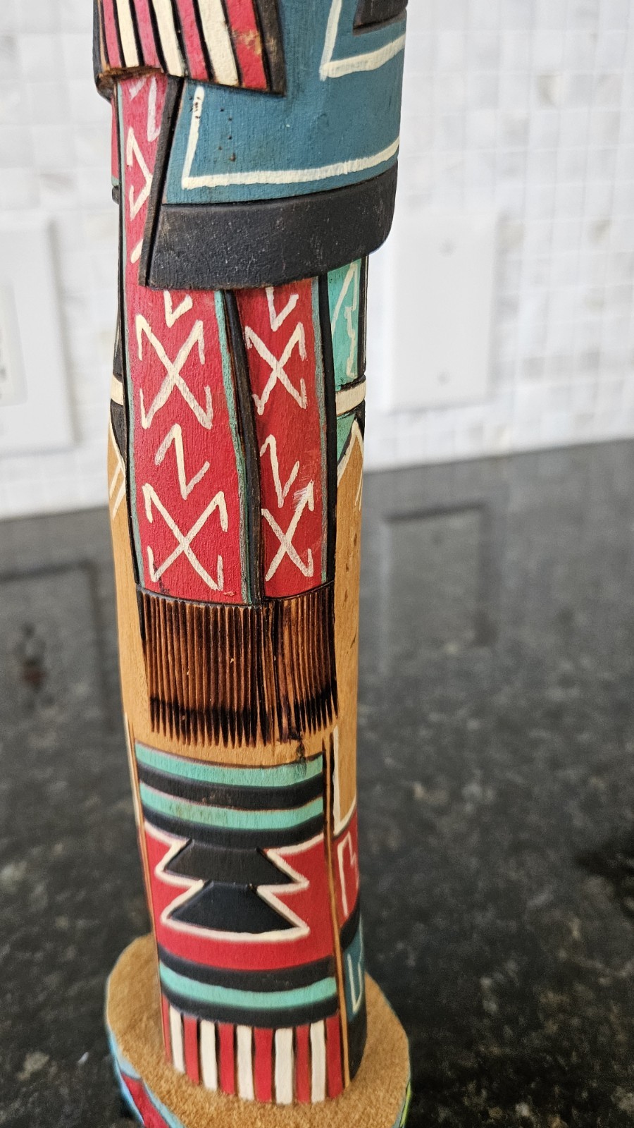 Native American Hopi Longhair Shalako Kachina By S.J. 13.75"