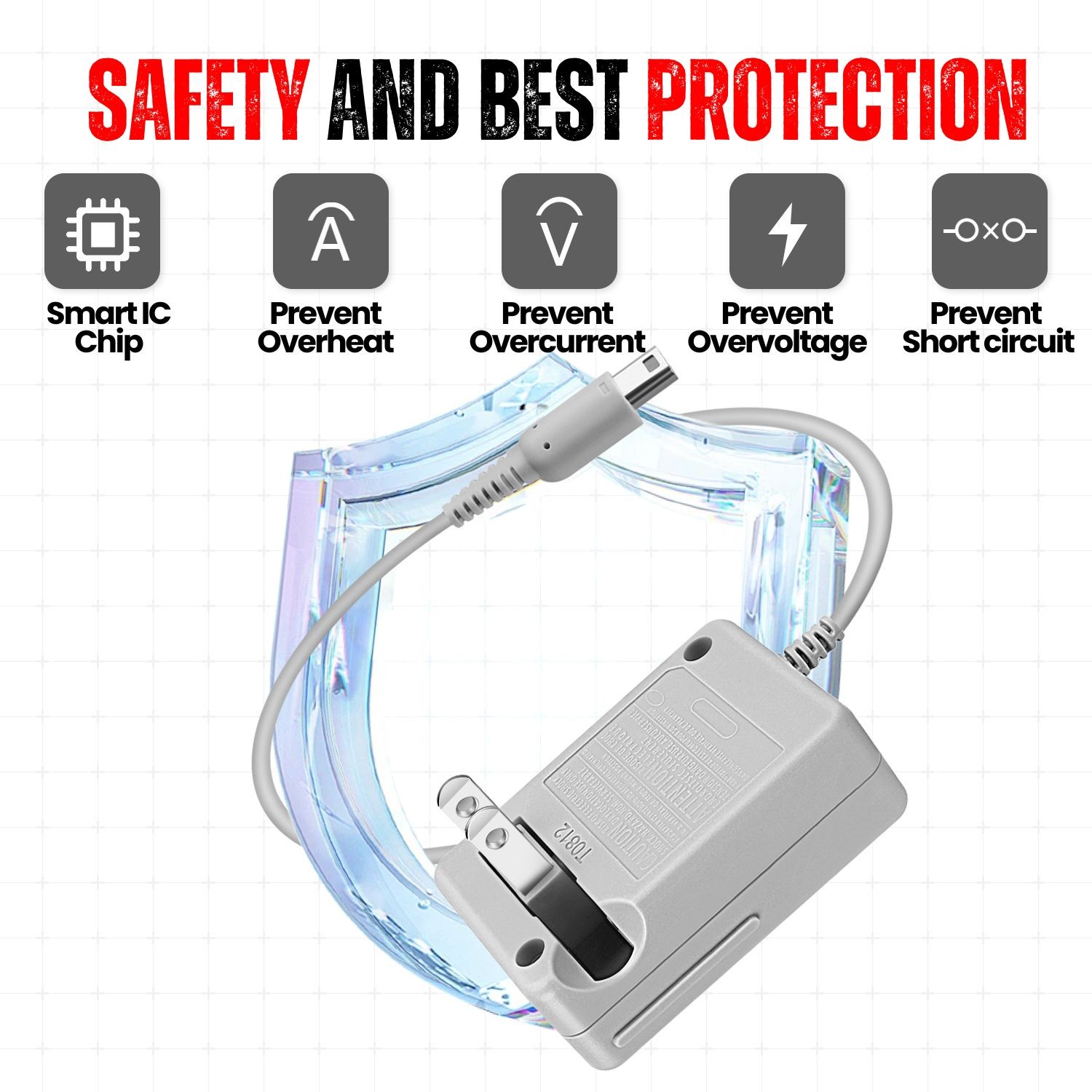 3DS AC Adapter Charger Power Supply for 3DS XL, 2DS, 2DS XL, DSi XL, Dsi Cord