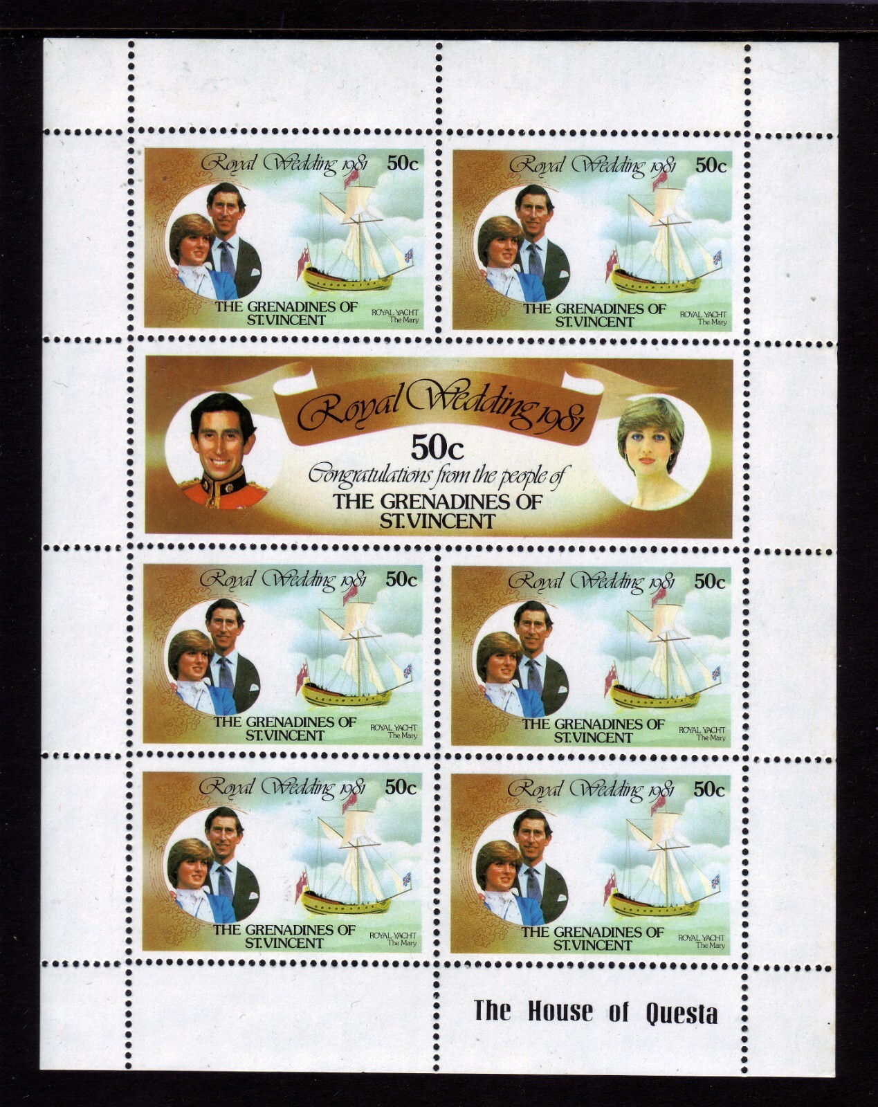 UNUSED: ST VINCENT GRENADINES #209-14. SET OF 3 SHEETLETS. F-VF NH OG. SCV $6.05