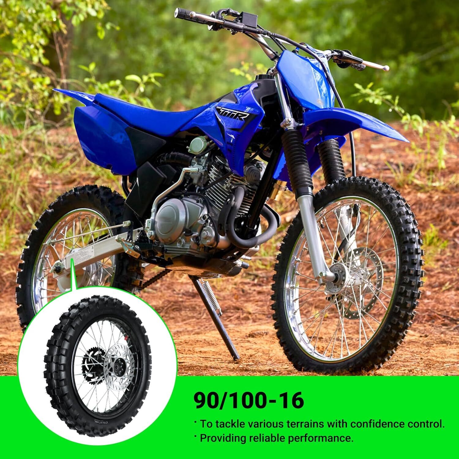 16'' Wheel 90/100-16 3.00-16 Rear Tire For 150cc XR100 CRF150F KX100 Dirt Bike