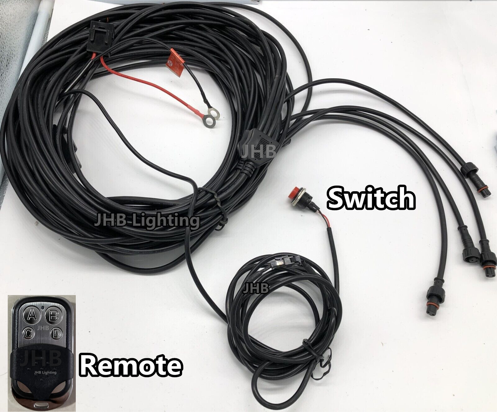 JHB 17.5" Brightest QUAD ROW PURE WHITE LED Car Truck Wheel Rings Rim Lights Set