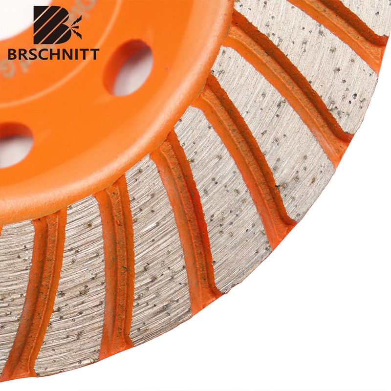 4.5'' Diamond Grinding Cup Wheel Turbo Row Polishing Disc for Concrete Masonry