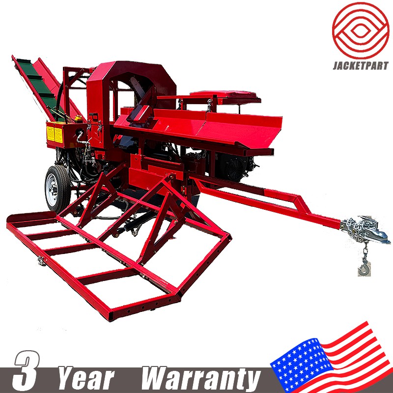 22T Hydraulic Firewood Processor w/ 739cc RATO Engine Log Lifter & 118" Conveyor