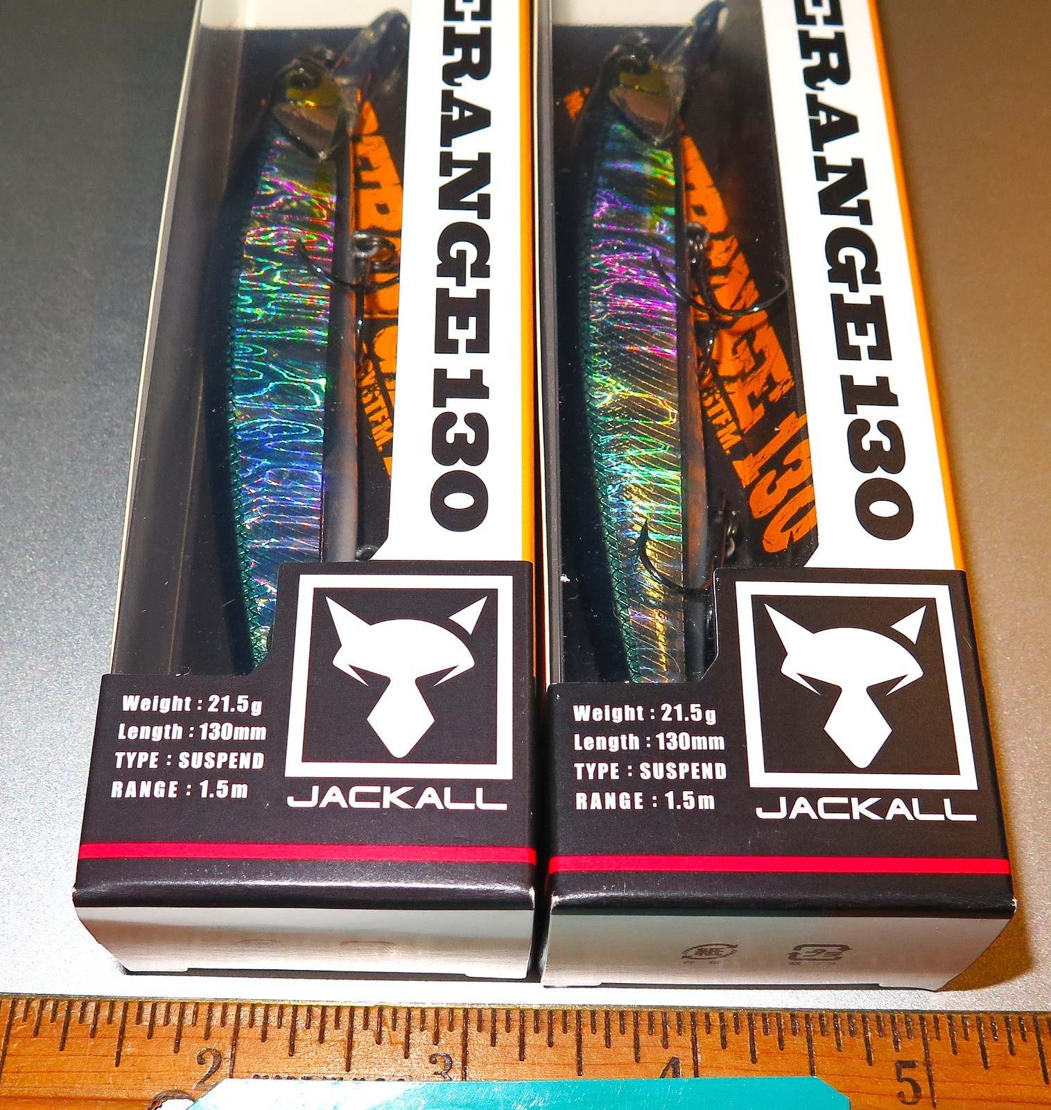 Lot of Two (2) Jackall RERANGE MR Jerk Baits (JRERA130SP-HLHA) NEW