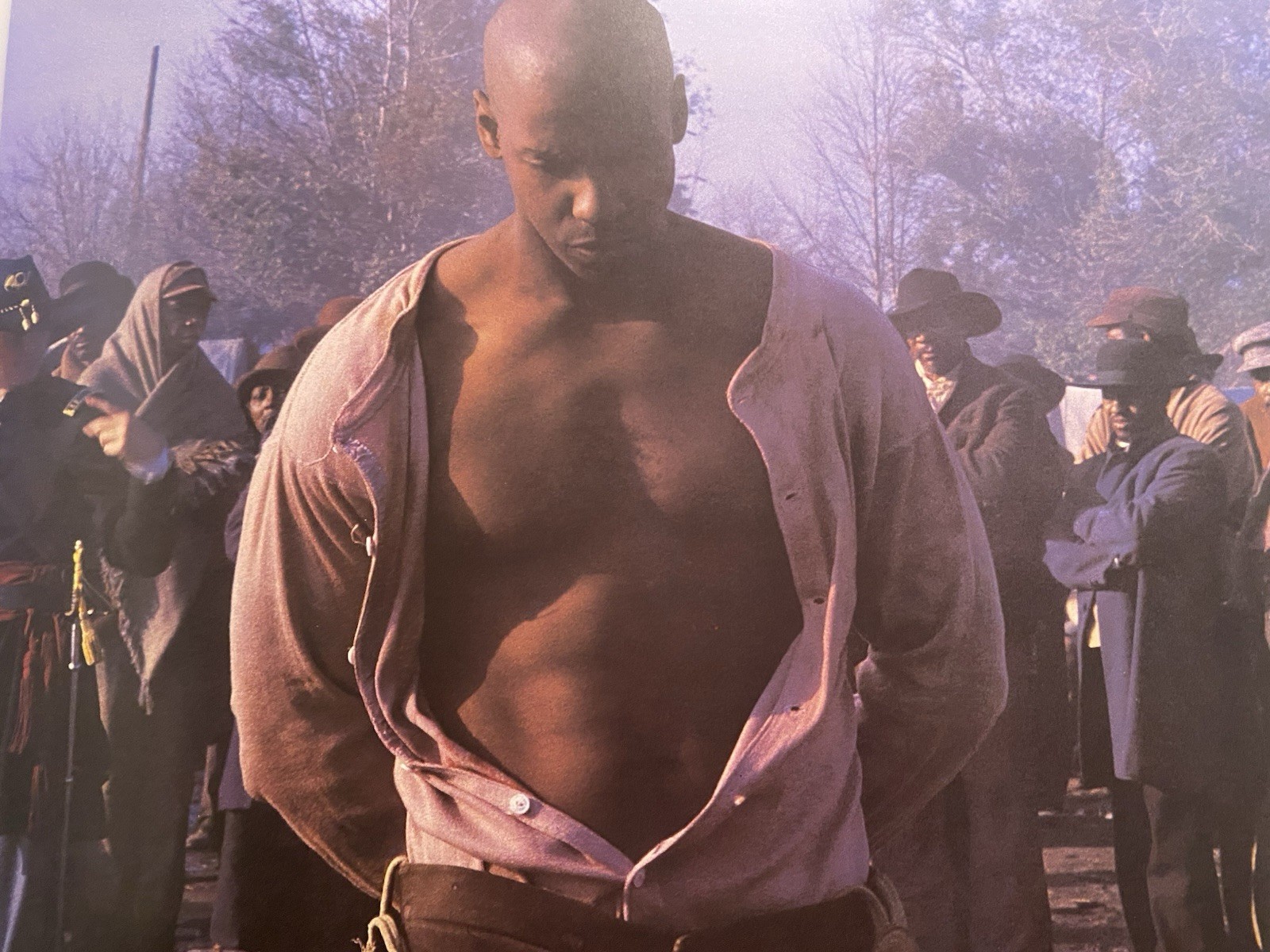 Rare GLORY Movie Promotional Book Photos w/ Denzel Washington Mathew Brodderick