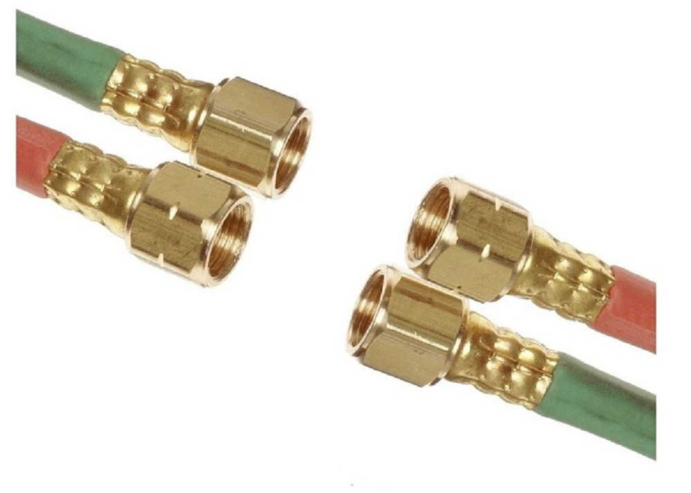 Oxy-Acetylene Twin Welding Hose R Grade 3/16" ID 12FT B B 9/16-18 Size Fittings