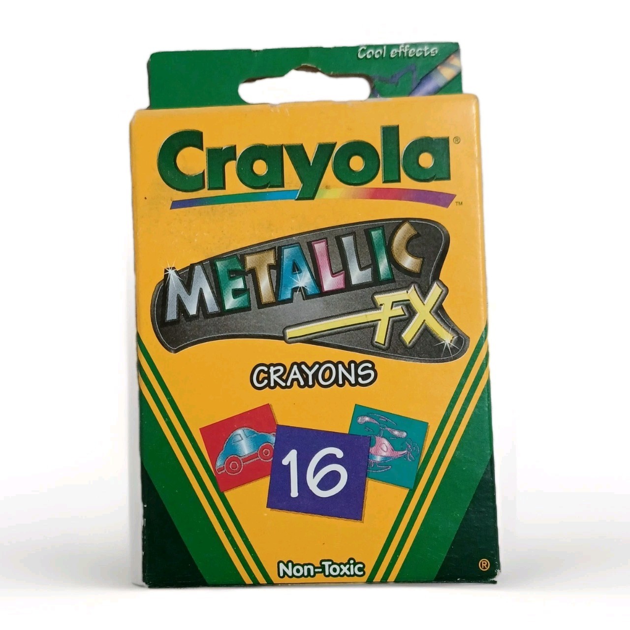 VTG Crayola Crayons Metallic Fx 16 New 2001 NOS non-toxic Binney & Smith