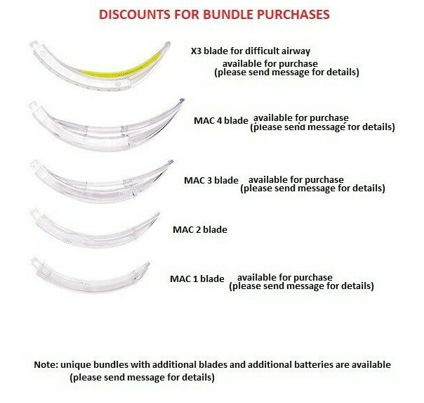 McGrath Laryngoscope MAC # 3 & 4 Disposable Blade (8 pack) (expires 2026)