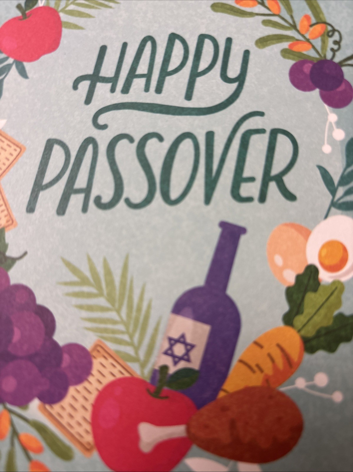 Happy Passover Abundant Blessings Sweet Memories 5”x7” Hallmark Greeting Card