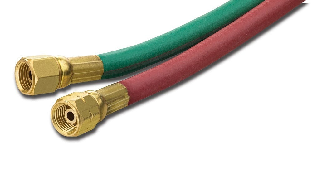 Oxy-Acetylene Twin Welding Hose R Grade 3/16" ID 12FT B B 9/16-18 Size Fittings