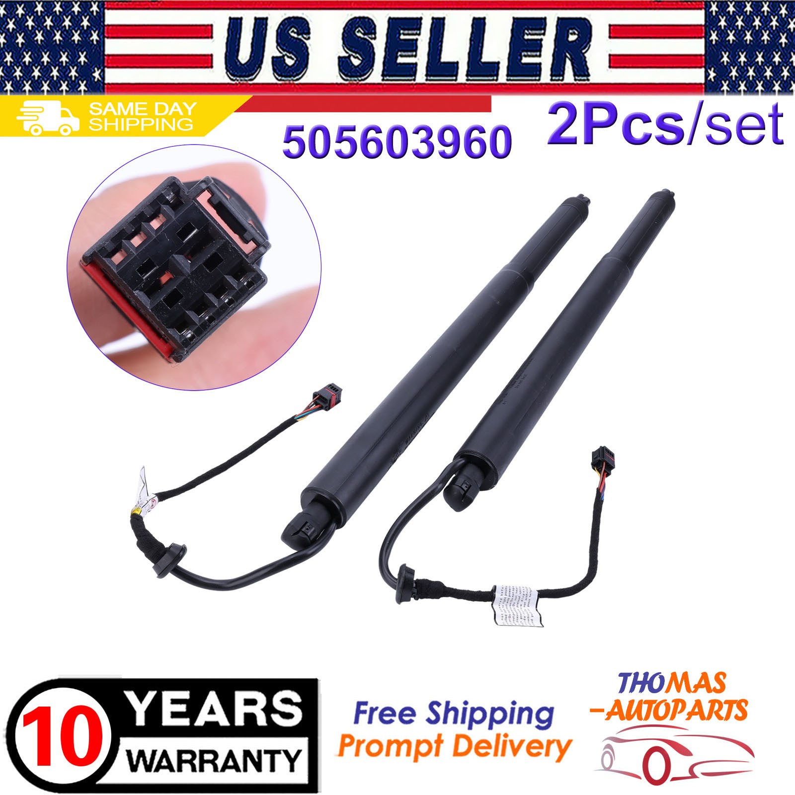 2x Rear Power Liftgate Trunk Support Struts For 2017-2025 Alfa Romeo Stelvio US