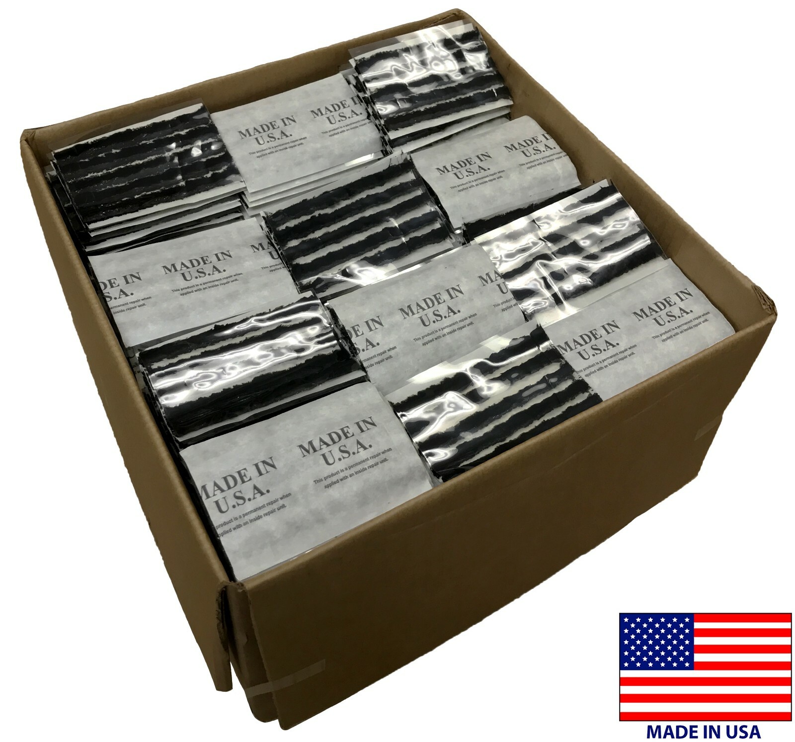 4" Black Tire String Plug Insert Tubeless Flat Repair 2500 Inserts Bulk Box USA