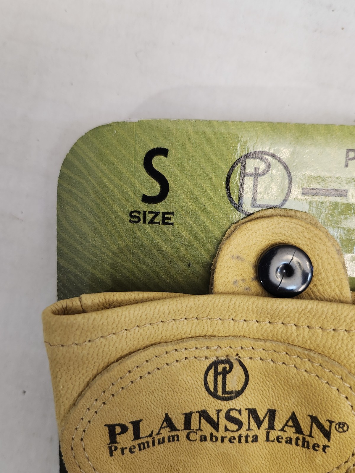 Plainsman Premium Cabretta Yellow Leather Gloves, 2 Pair Pack S SMALL