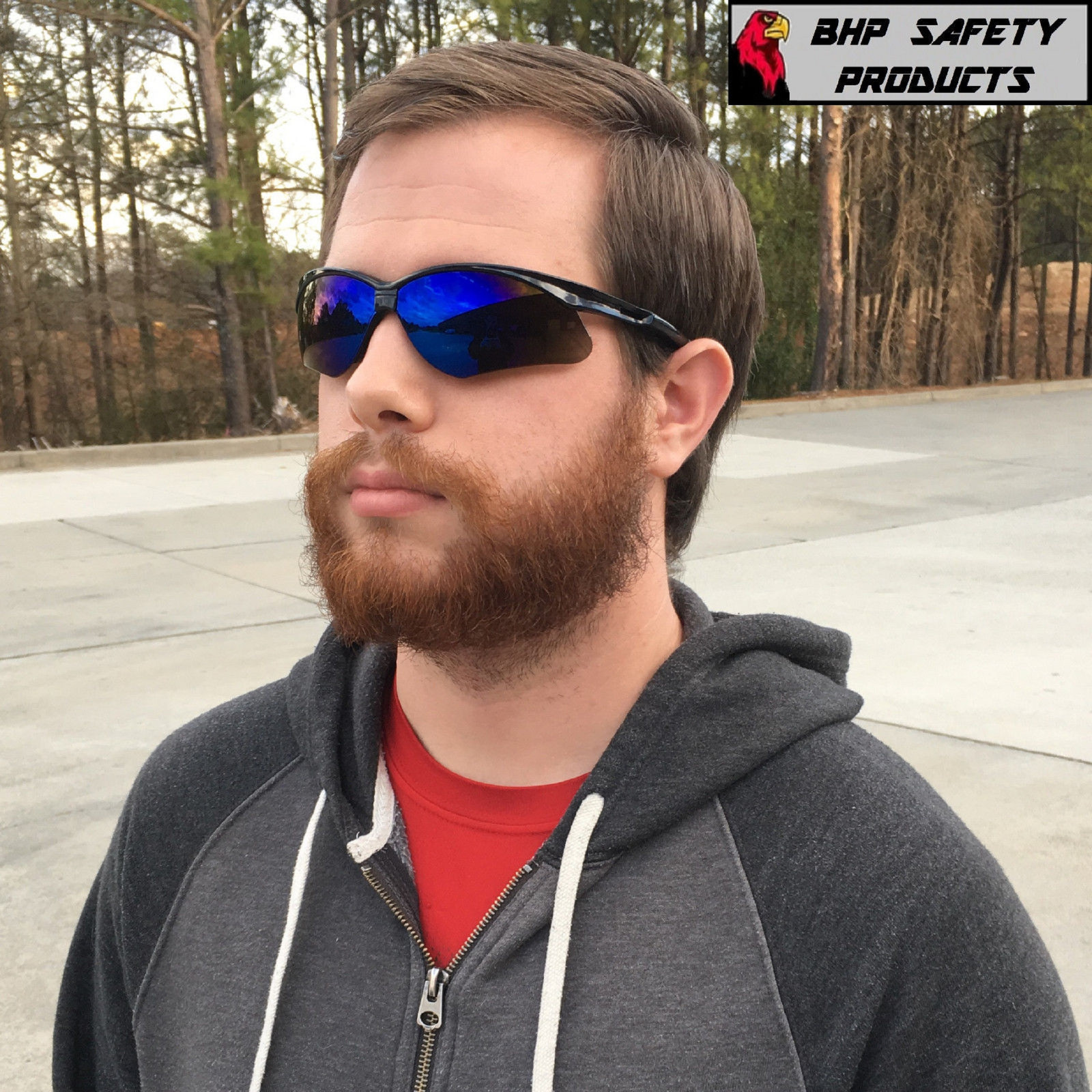 3 PAIR KLEENGUARD NEMESIS SAFETY GLASSES BLACK FRME BLUE MIRROR SUNGLASSES 14481
