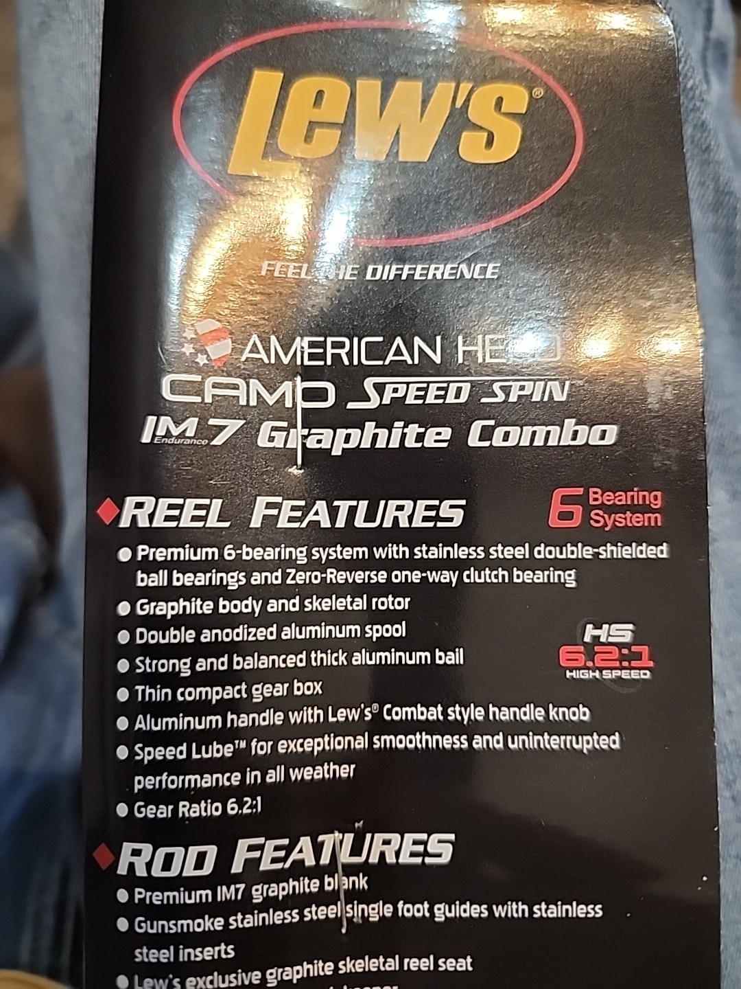 Lew's American Hero Camo Spinning Combo - IM7