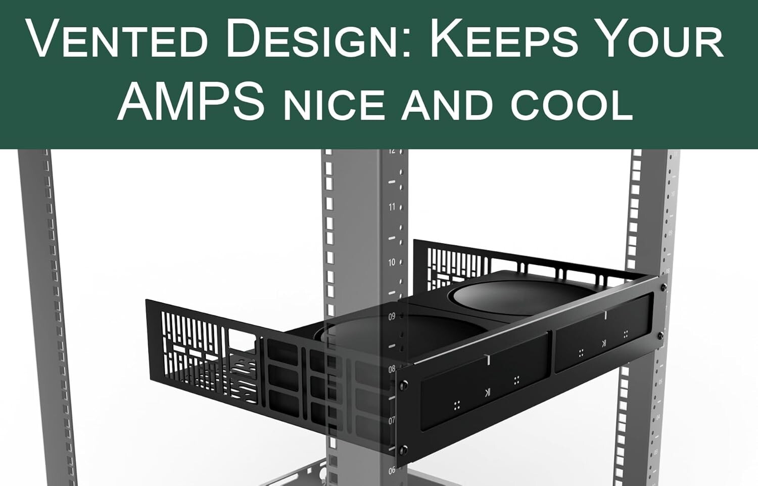 ynVISION.DESIGN Custom Rack Shelf Compatible with SONOS AMP | Rack Mountable