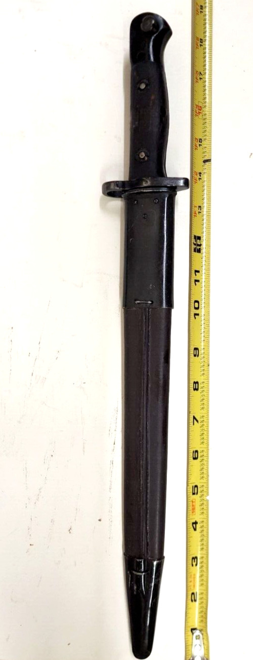 Vintage Original ENFIELD SMLE MK III SWORD BAYONET with SCABBARD 12" blade #3