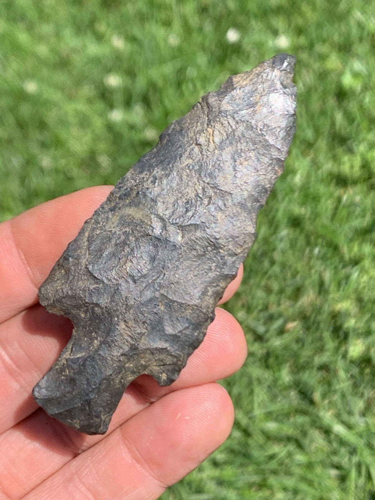 Authentic Buck Creek Arrowhead 3 1/8 Jefferson Co Ohio Black Chert Good Form