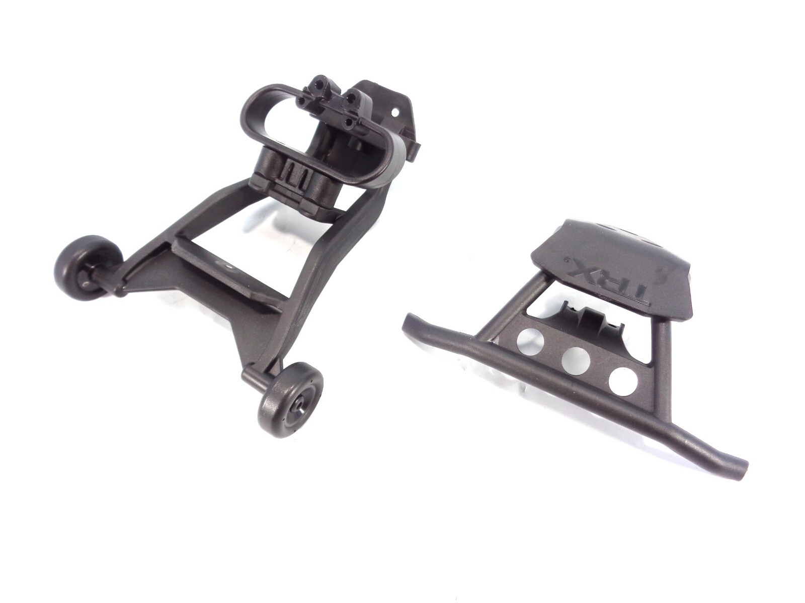 Traxxas Bigfoot 4x4 Front Rear Bumper Set Skid Plate Mounts Wheelie Bar Stampede