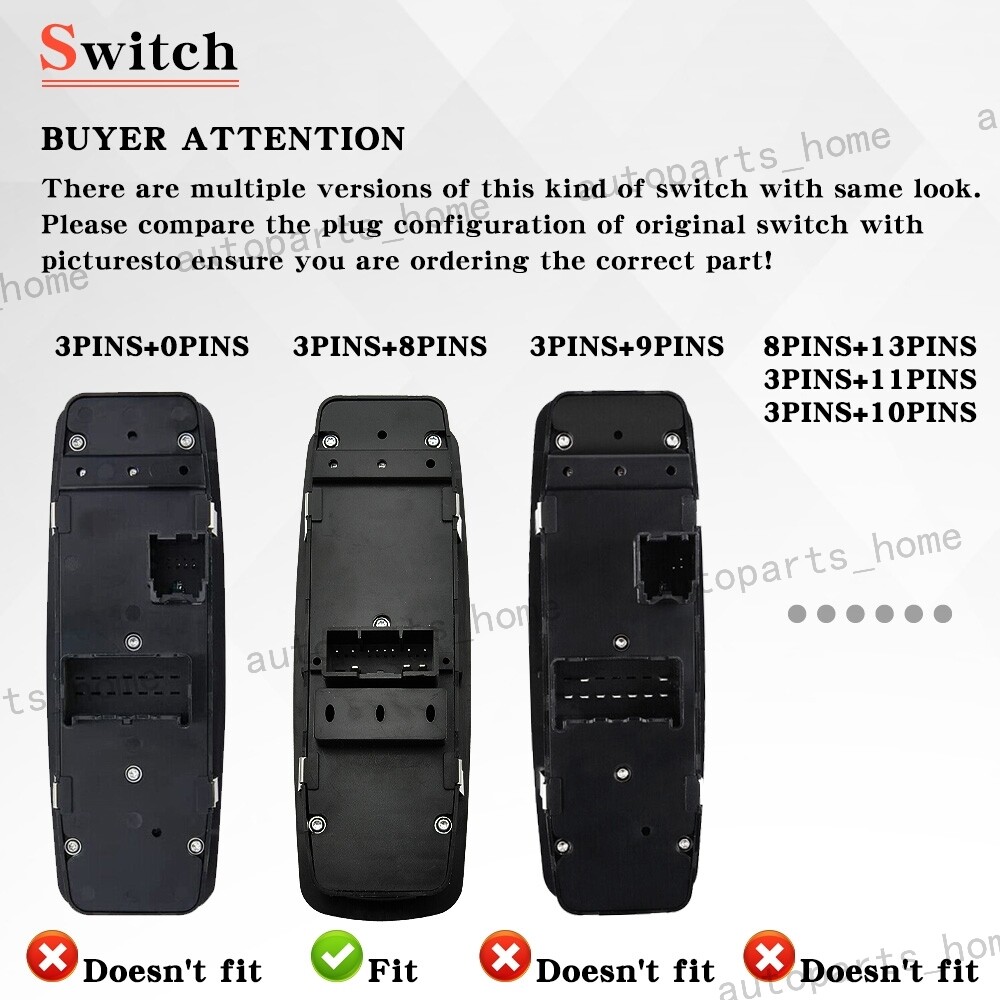 Master Power Window Control Switch For 2011 2012 2013-2022 Dodge Charger 4-Door