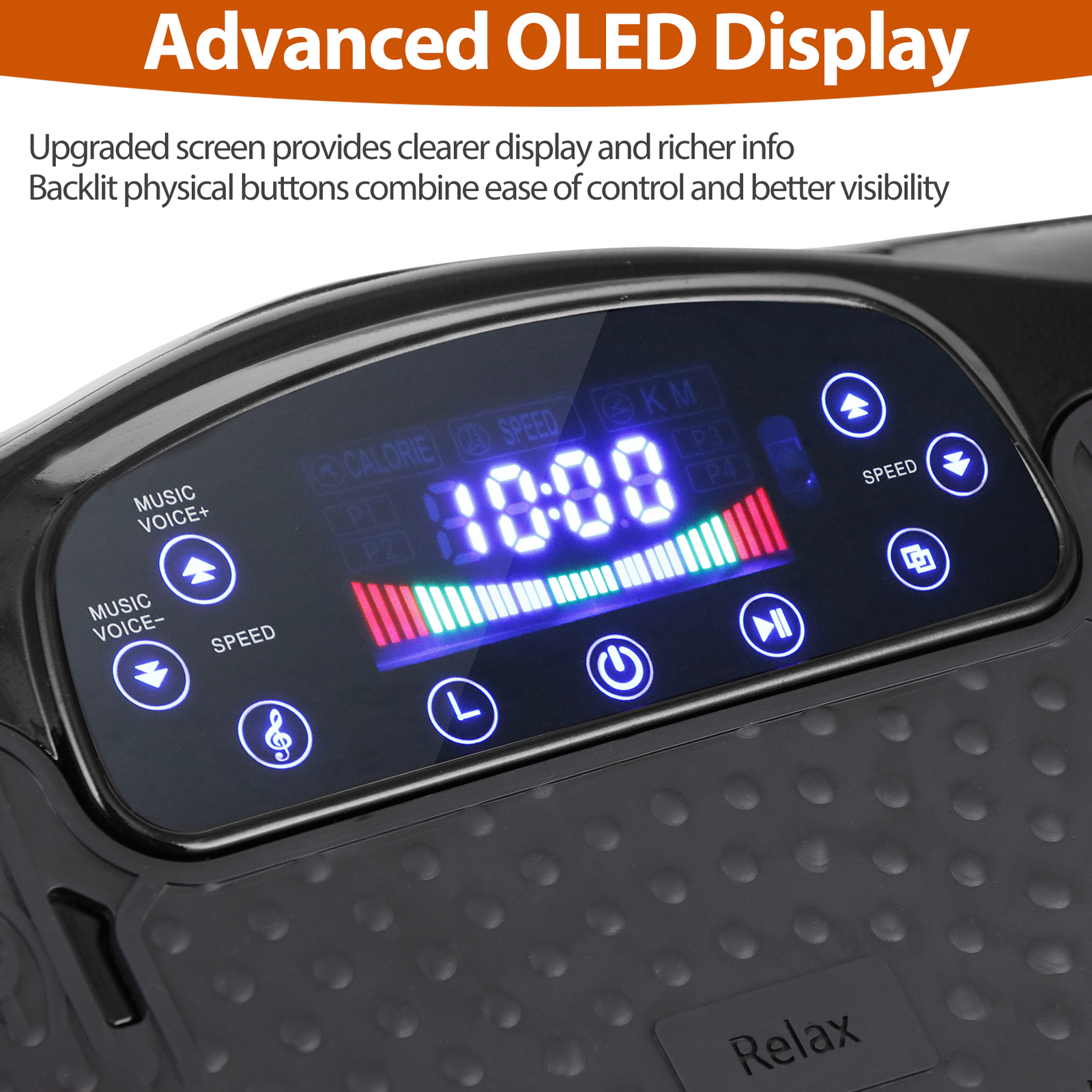 Vibration Fitness Platform Exercise Machine Vibrating Shaking Full Body Black