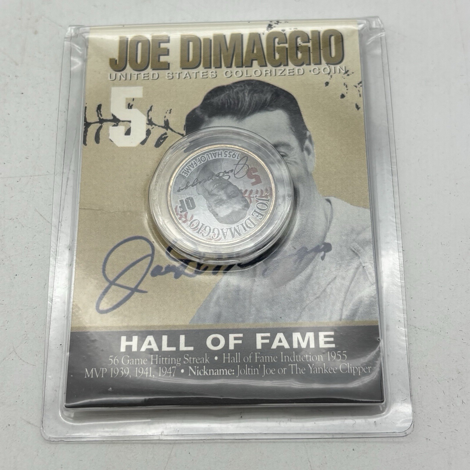 Merrick Mint Baseball Colorized Quarter Coin  JOE DIMAGGIO NY Yankees Legend