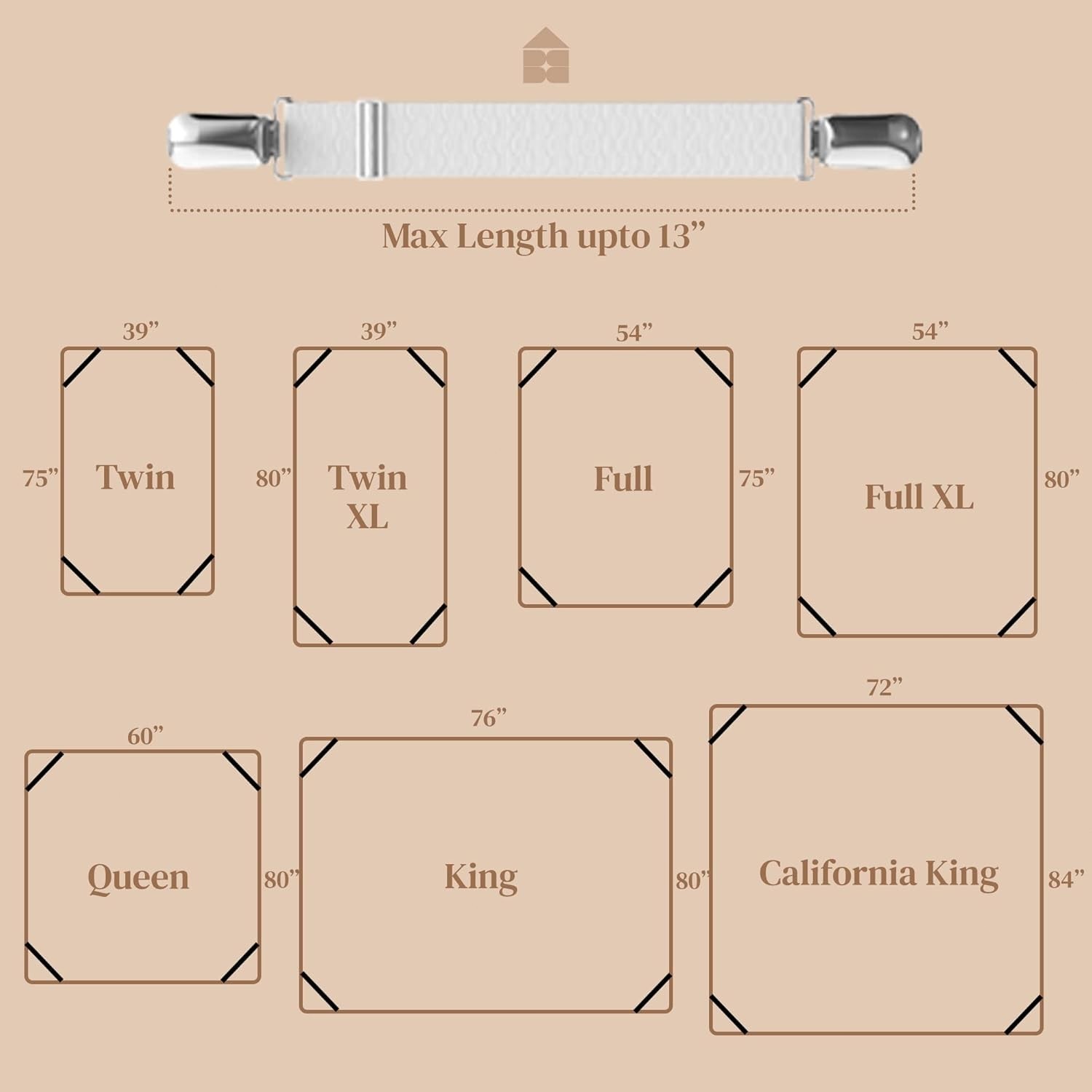 4 PCS Bed Sheet Clips Fitted Sheets Corner Bands Suspenders Garter Fasteners