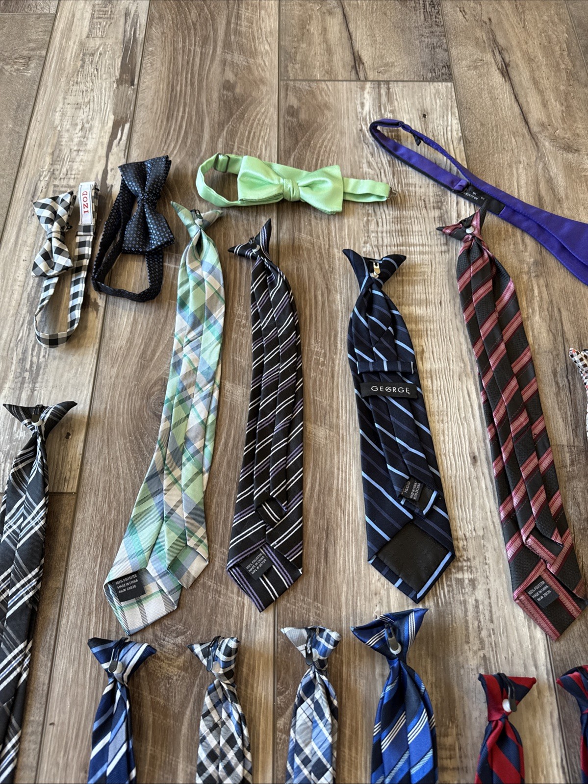 Ties For Children/Preteens Includes Clip Ons And Bow Ties Lot Of 16